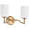 Nuvo Liam 16" Wide Burnished Brass 2 Light Vanity