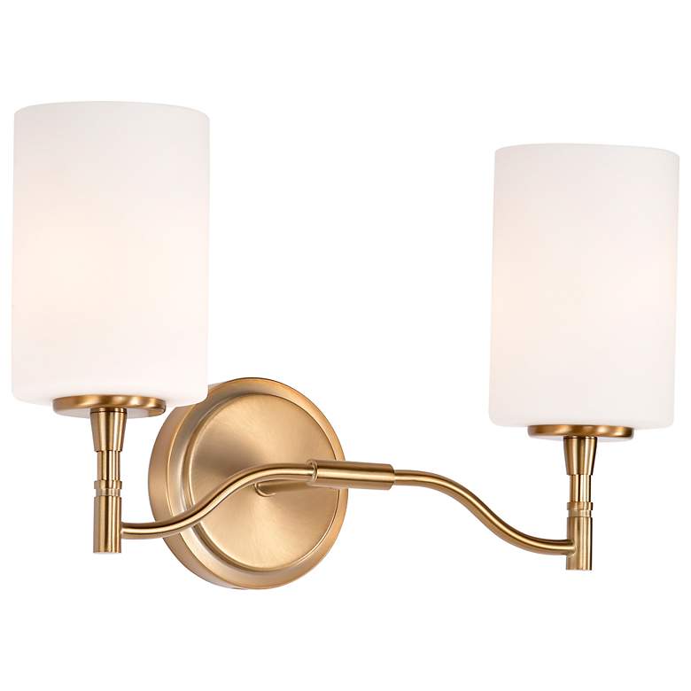 Image 2 Nuvo Liam 16" Wide Burnished Brass 2 Light Vanity more views