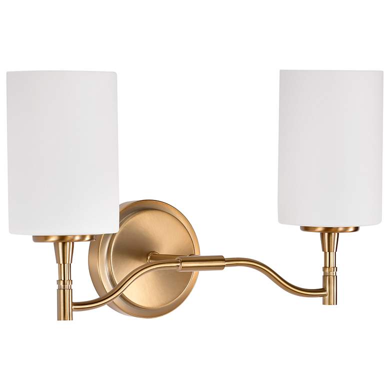 Image 5 Nuvo Liam 16" Wide Burnished Brass 2 Light Vanity more views