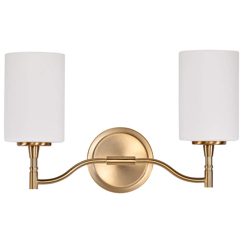 Image 7 Nuvo Liam 16" Wide Burnished Brass 2 Light Vanity more views