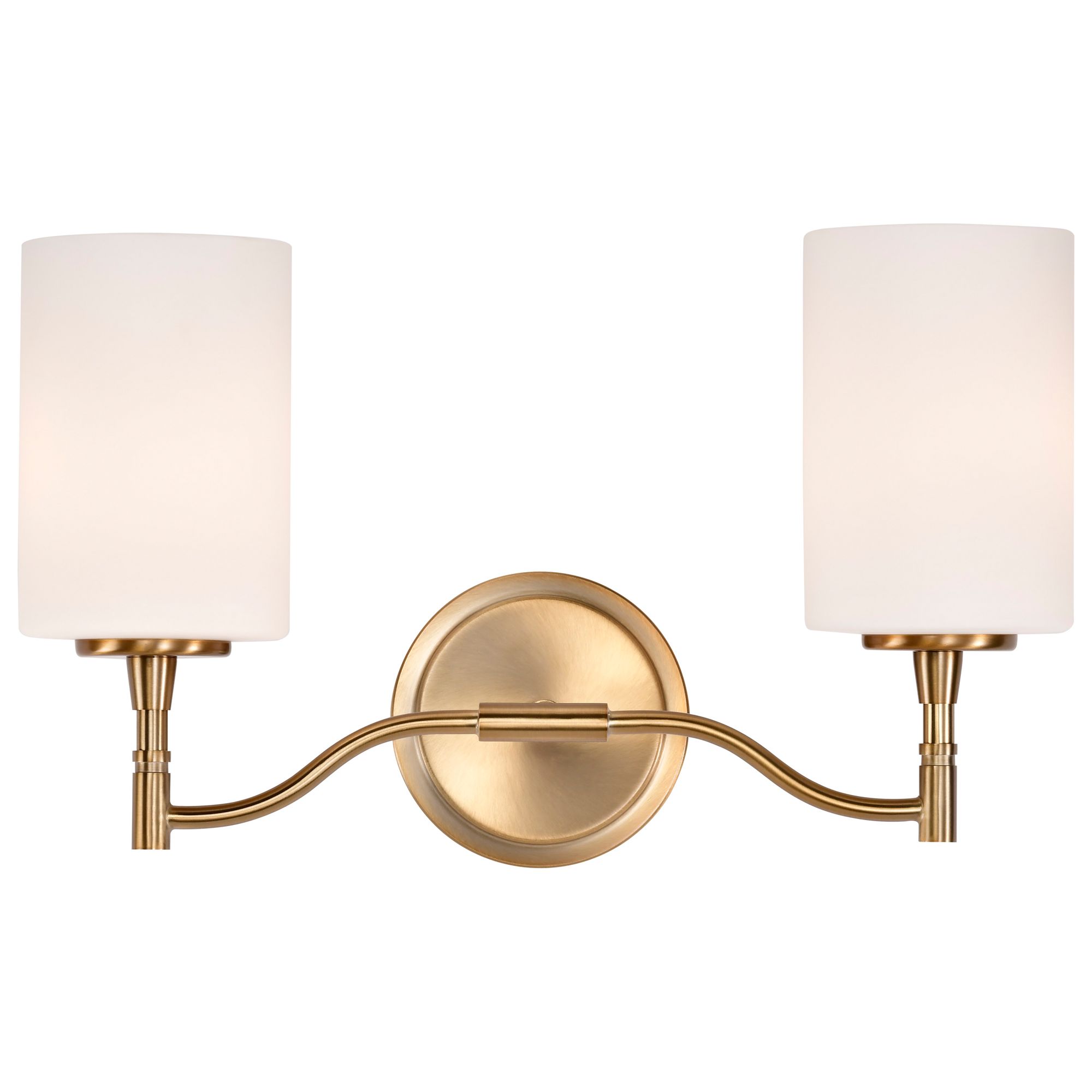 Nuvo Liam 16" Wide Burnished Brass 2 Light Vanity