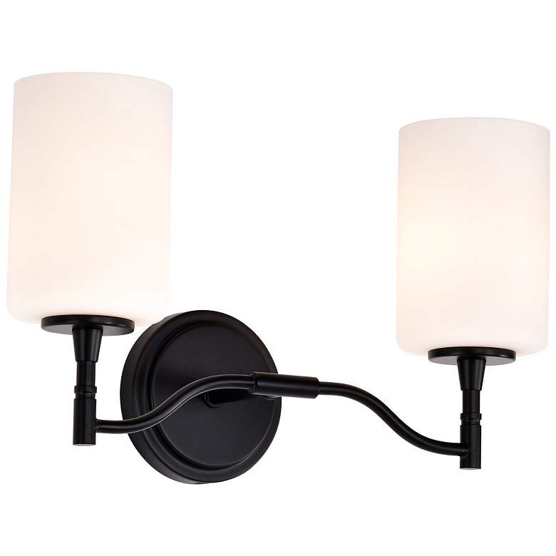 Image 2 Nuvo Liam 16" Wide Matte Black 2 Light Vanity more views