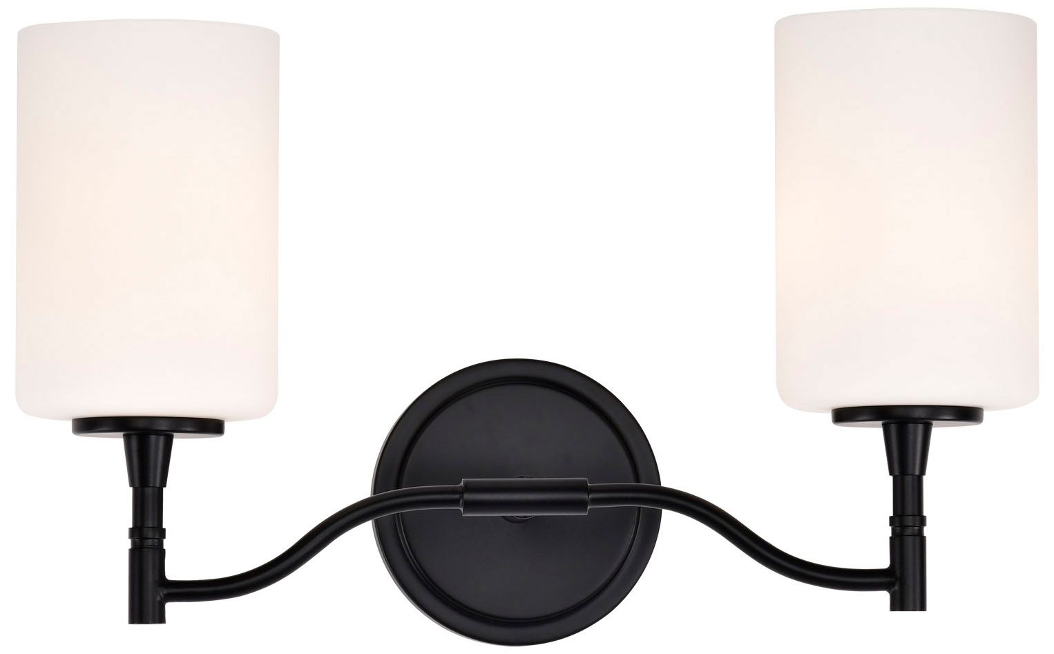 Nuvo Liam 16" Wide Matte Black 2 Light Vanity