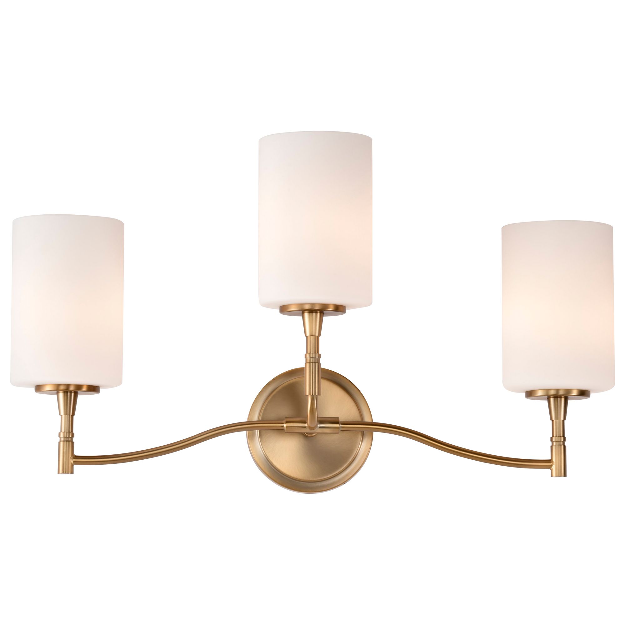 Nuvo Liam 22" Wide Burnished Brass 3 Light Vanity