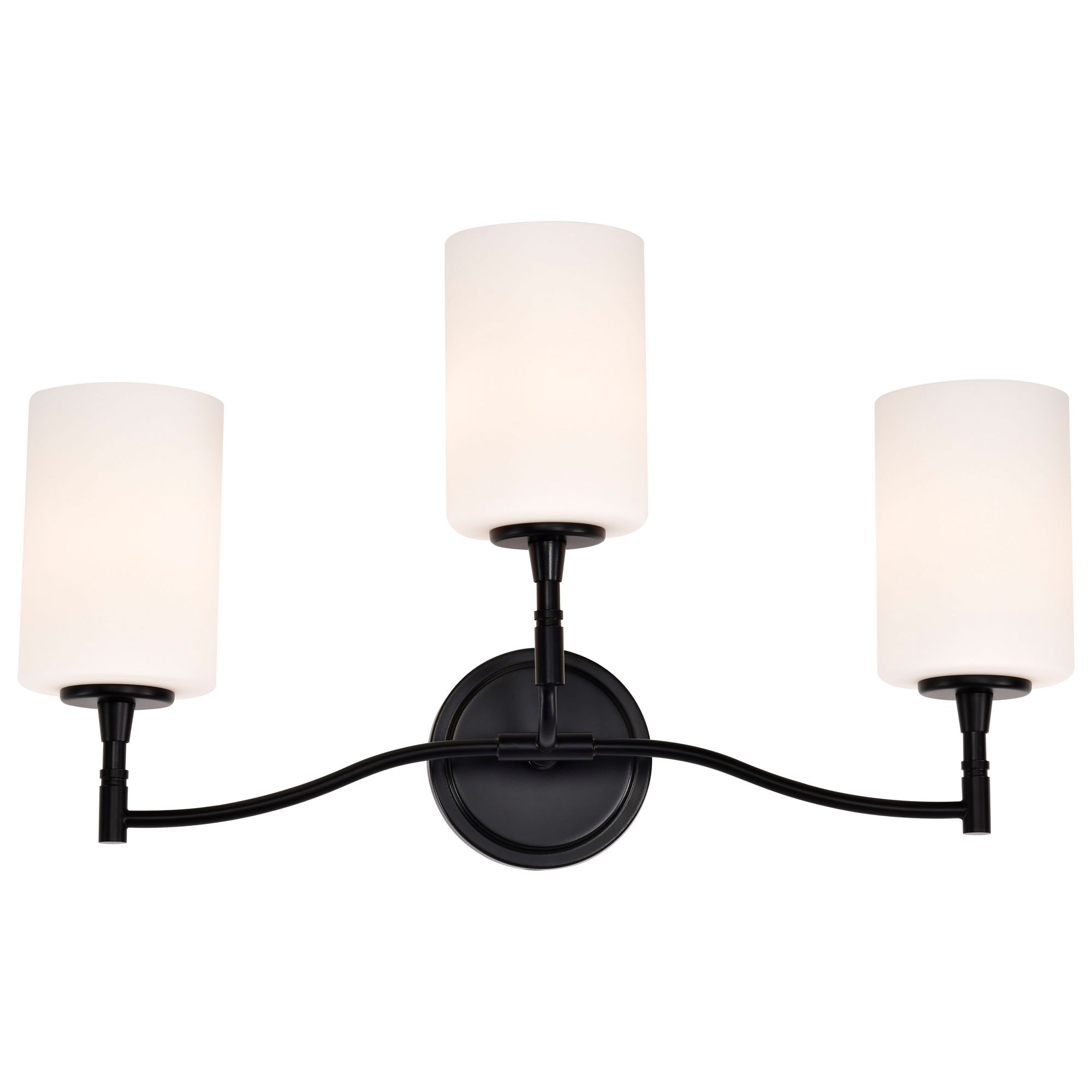 Nuvo Liam 22" Wide Matte Black 3 Light Vanity