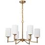 1_Nuvo Liam 25" Wide Burnished Brass 6 Light Chandelier
