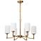 Nuvo Liam 25" Wide Burnished Brass 6 Light Chandelier