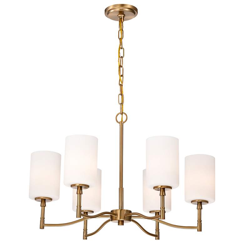Image 2 Nuvo Liam 25" Wide Burnished Brass 6 Light Chandelier more views