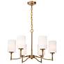 2_Nuvo Liam 25" Wide Burnished Brass 6 Light Chandelier more views