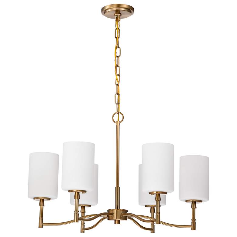 Image 3 Nuvo Liam 25" Wide Burnished Brass 6 Light Chandelier more views