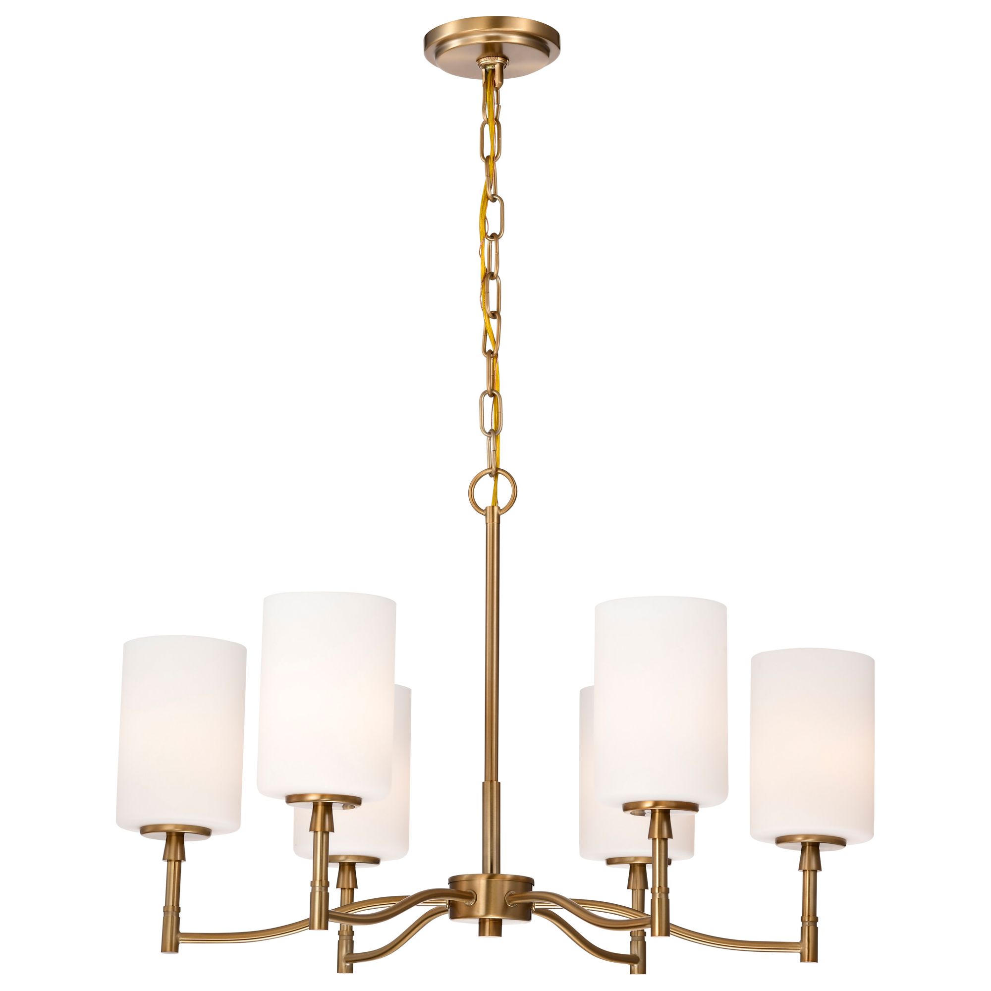 Image 4 Nuvo Liam 25" Wide Burnished Brass 6 Light Chandelier more views
