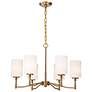 4_Nuvo Liam 25" Wide Burnished Brass 6 Light Chandelier more views