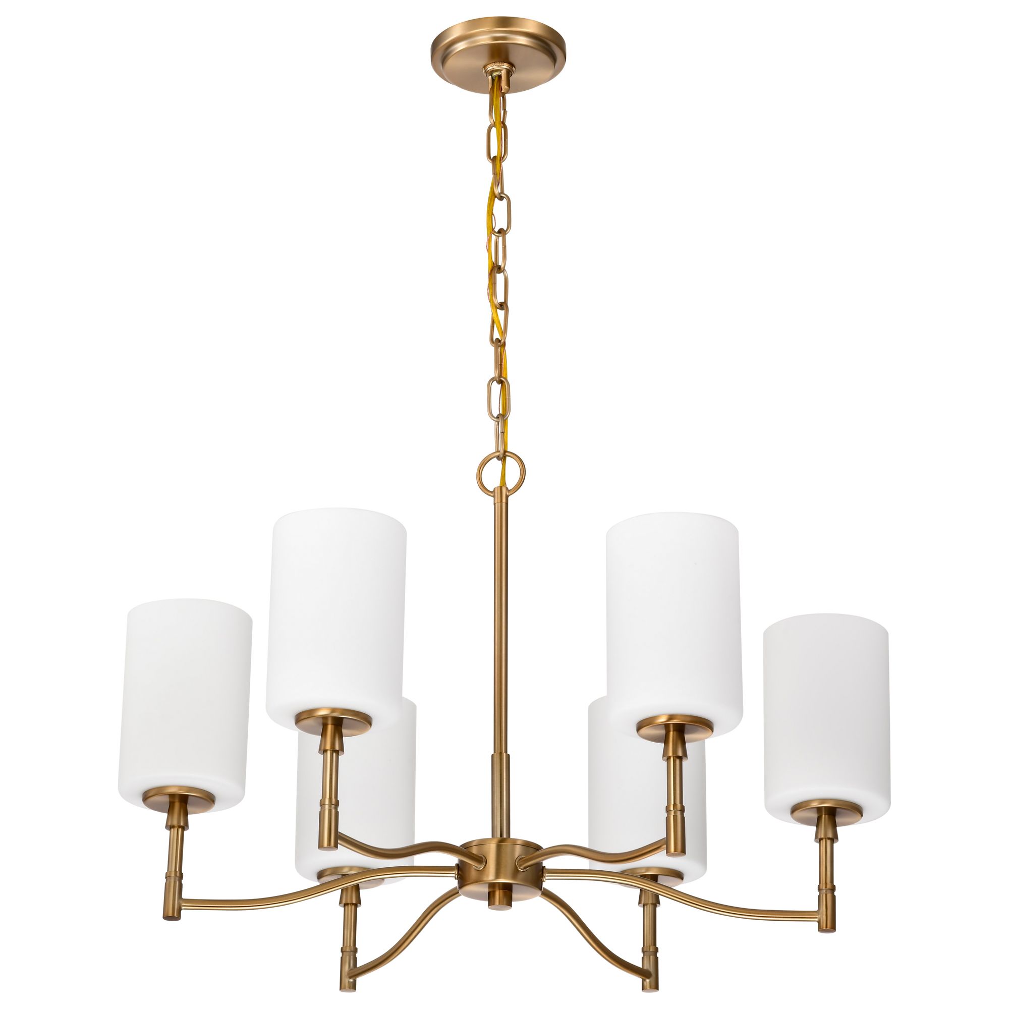Image 5 Nuvo Liam 25" Wide Burnished Brass 6 Light Chandelier more views