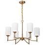 5_Nuvo Liam 25" Wide Burnished Brass 6 Light Chandelier more views