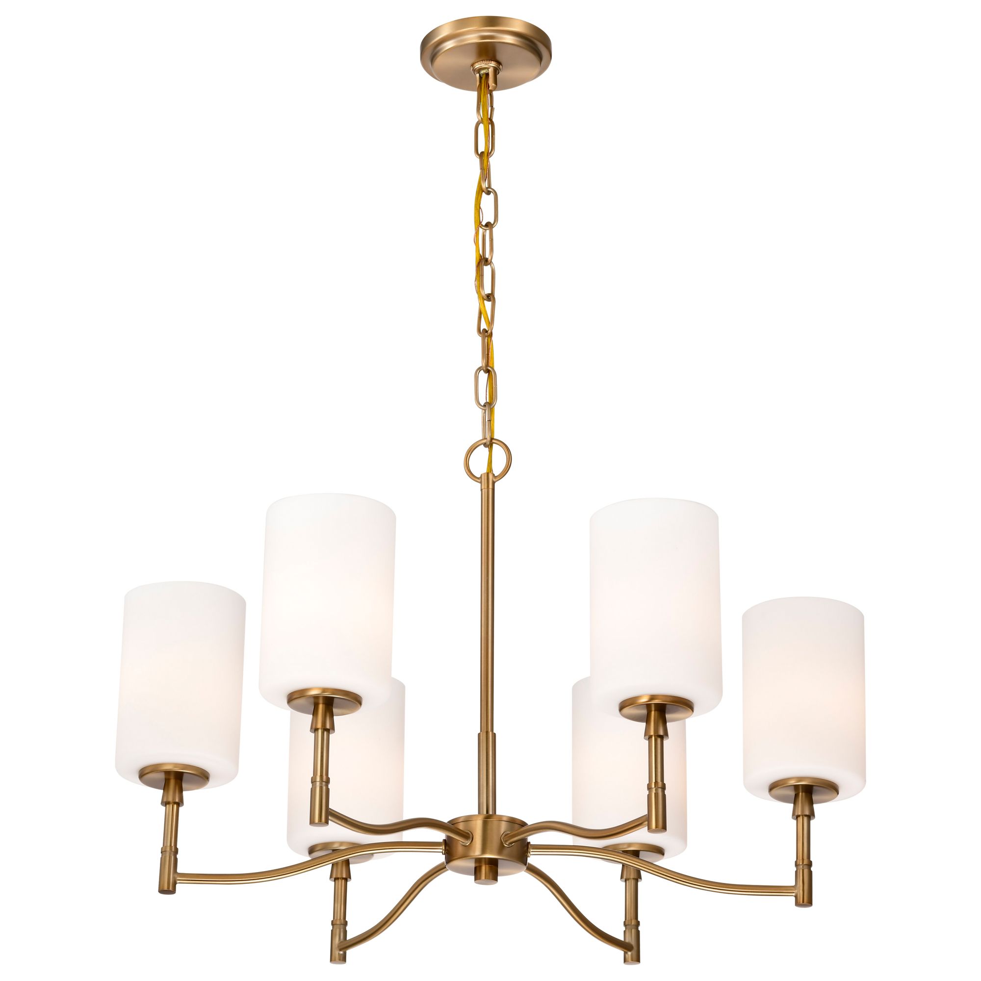 Image 6 Nuvo Liam 25" Wide Burnished Brass 6 Light Chandelier more views