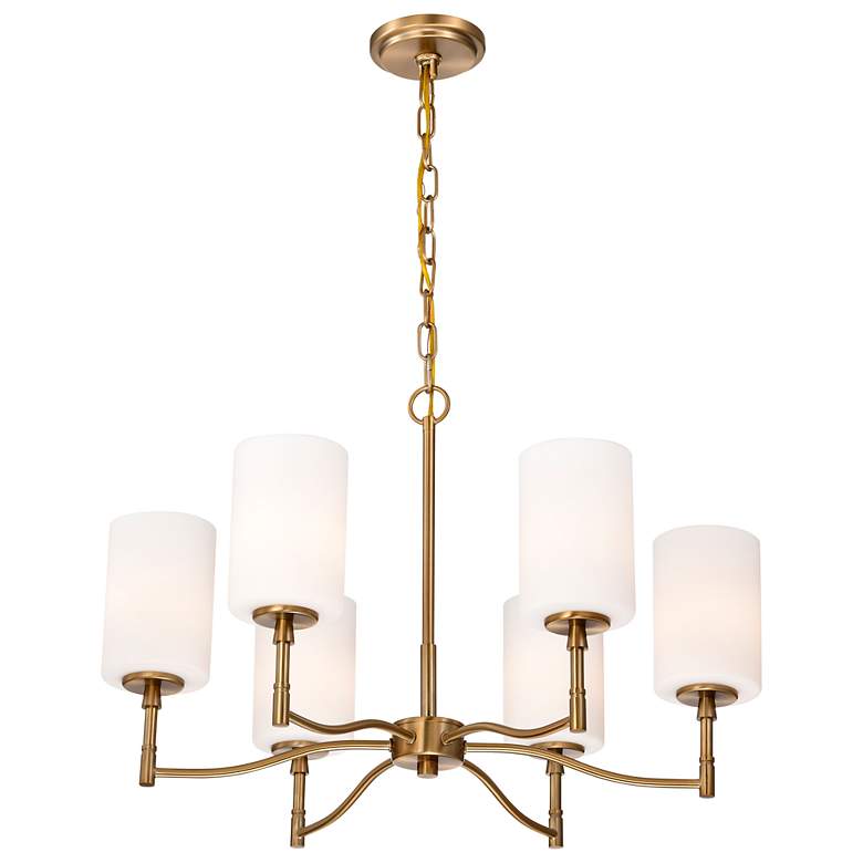Image 6 Nuvo Liam 25" Wide Burnished Brass 6 Light Chandelier more views