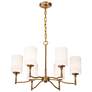 6_Nuvo Liam 25" Wide Burnished Brass 6 Light Chandelier more views