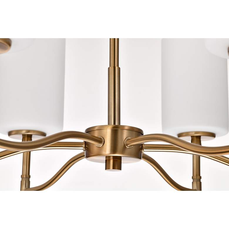 Image 7 Nuvo Liam 25" Wide Burnished Brass 6 Light Chandelier more views