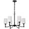 Nuvo Liam 25" Wide Matte Black 6 Light Chandelier