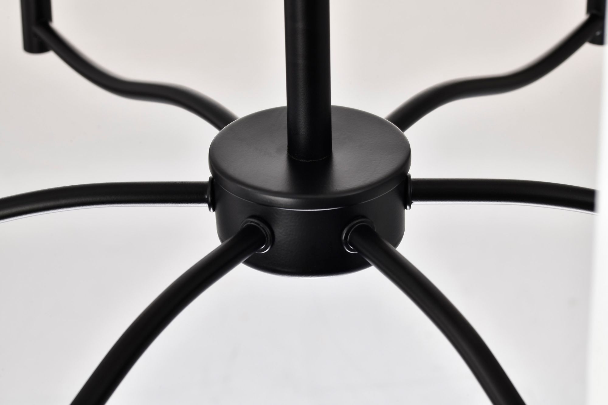 Nuvo Liam 25" Wide Matte Black 6 Light Chandelier