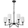 3_Nuvo Liam 25" Wide Matte Black 6 Light Chandelier more views