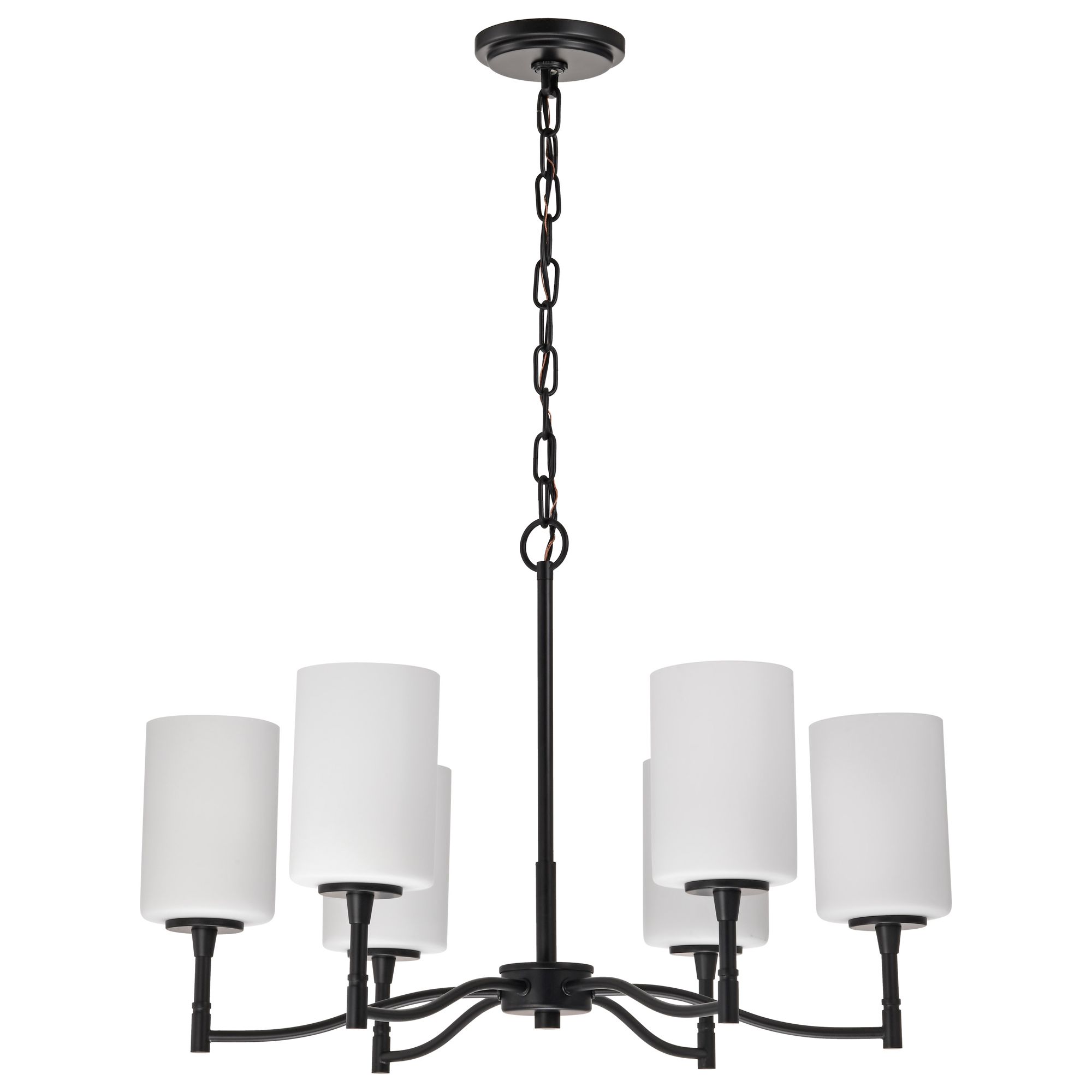 Image 5 Nuvo Liam 25" Wide Matte Black 6 Light Chandelier more views