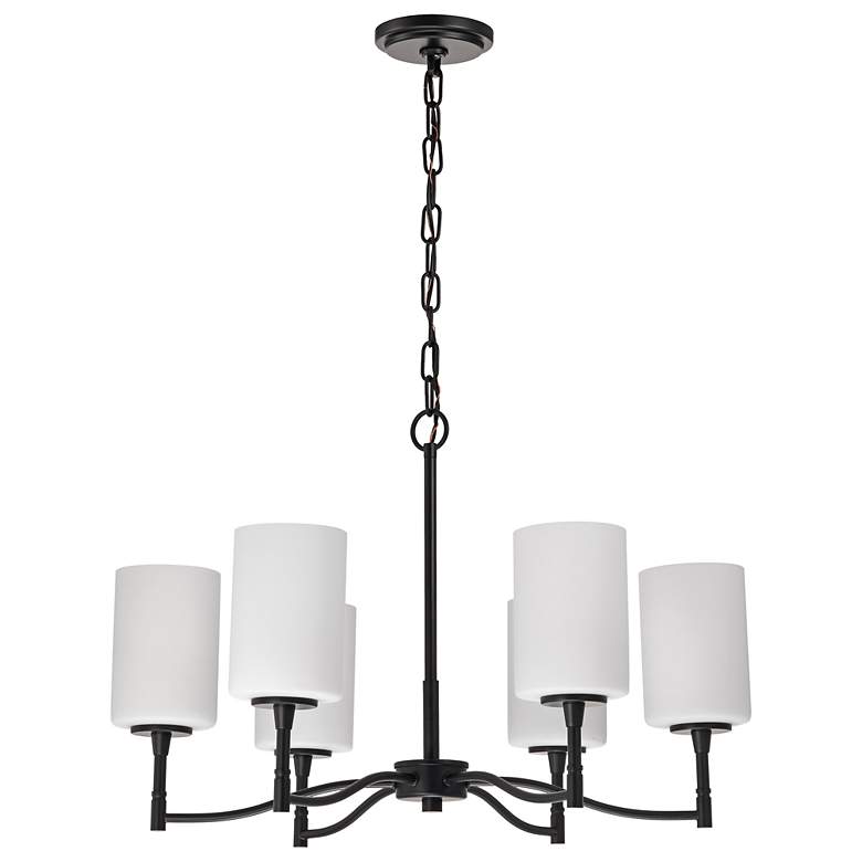 Image 5 Nuvo Liam 25" Wide Matte Black 6 Light Chandelier more views