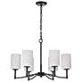5_Nuvo Liam 25" Wide Matte Black 6 Light Chandelier more views