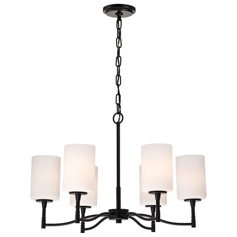 Image 6 Nuvo Liam 25" Wide Matte Black 6 Light Chandelier more views