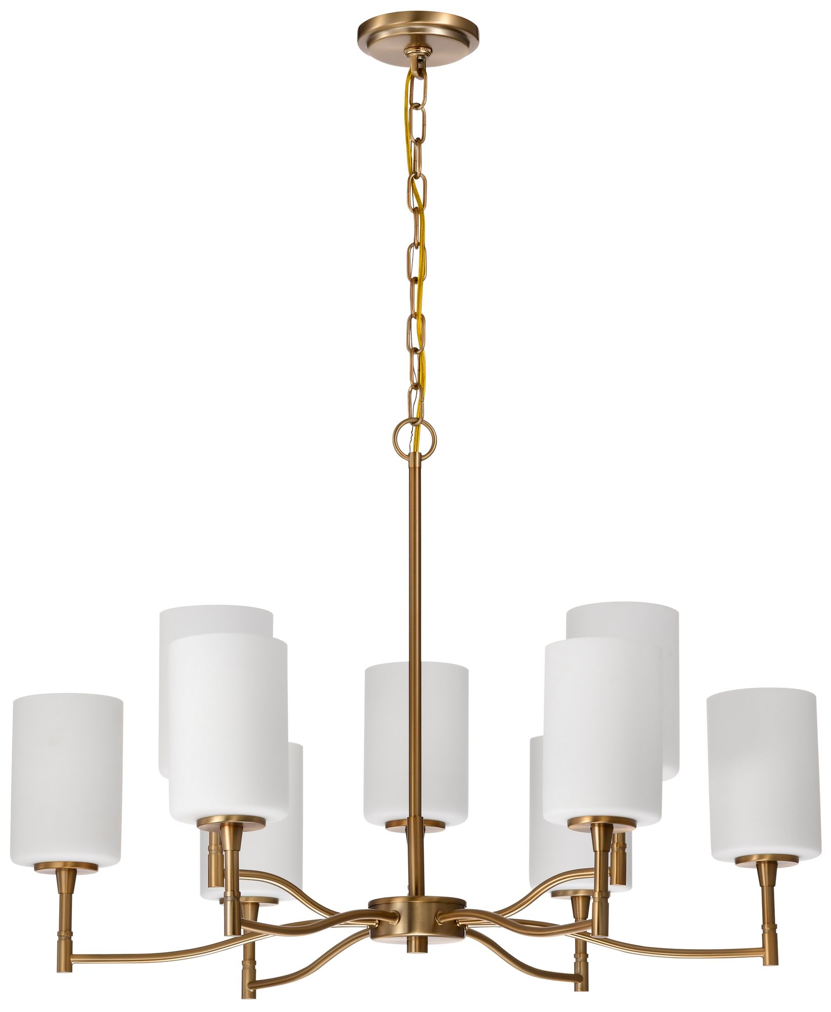 Nuvo Liam 30" Wide Burnished Brass 9 Light Chandelier