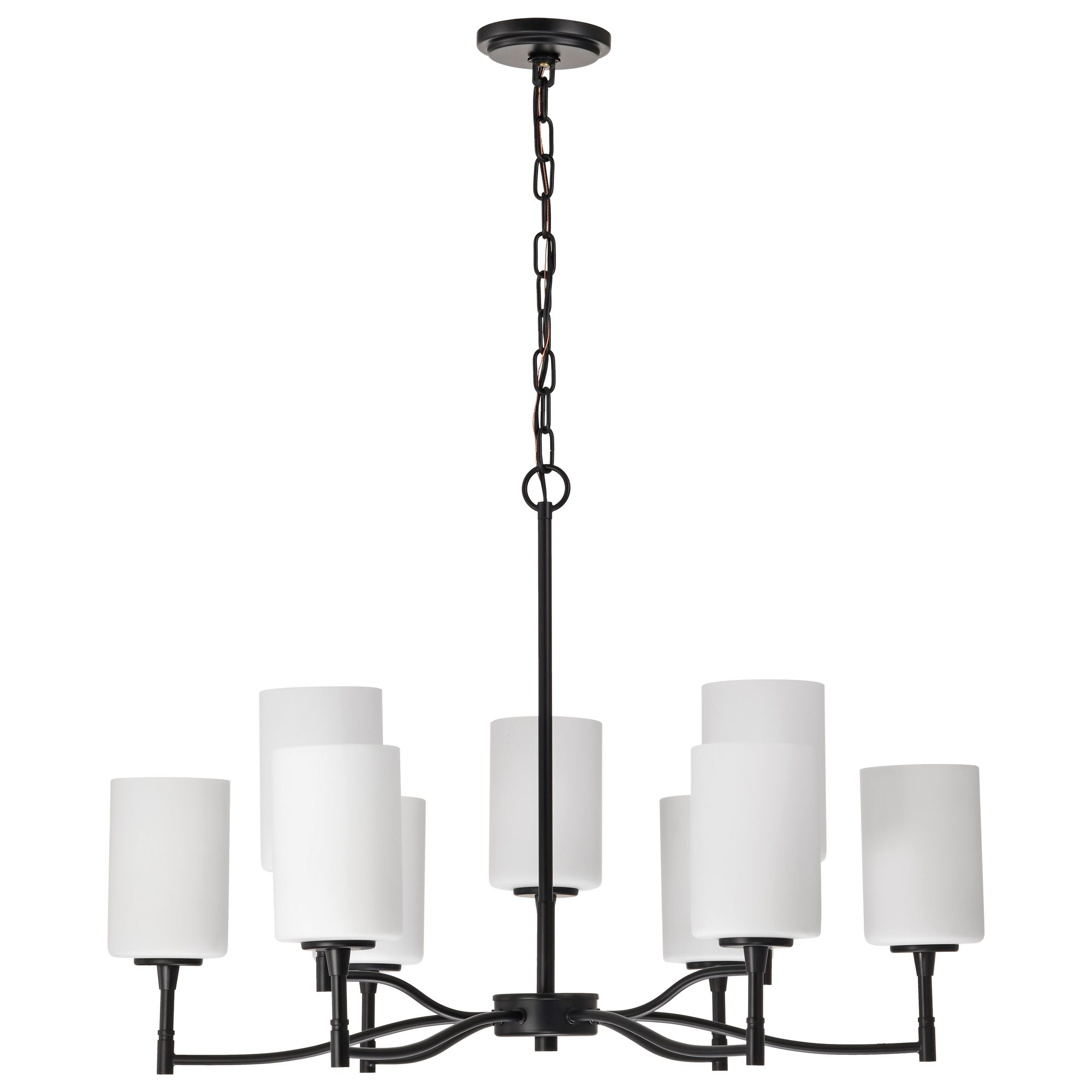 Image 3 Nuvo Liam 30" Wide Matte Black 9 Light Chandelier more views