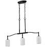 1_Nuvo Liam 36" Matte Black 3 Light Island Pendant