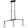 Nuvo Liam 36" Matte Black 3 Light Island Pendant