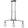 3_Nuvo Liam 36" Matte Black 3 Light Island Pendant more views