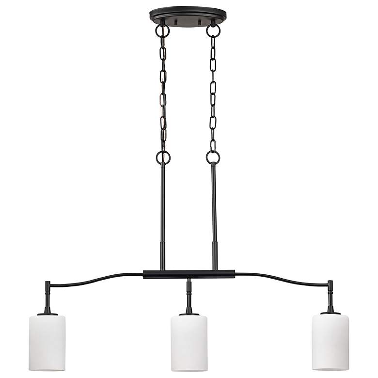 Image 7 Nuvo Liam 36" Matte Black 3 Light Island Pendant more views