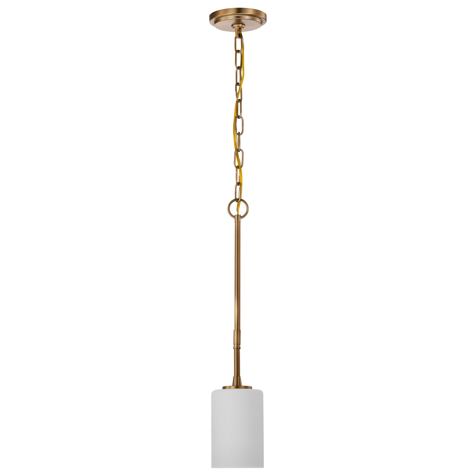 Image 5 Nuvo Liam 4" Wide Burnished Brass 1 Light Mini Pendant more views
