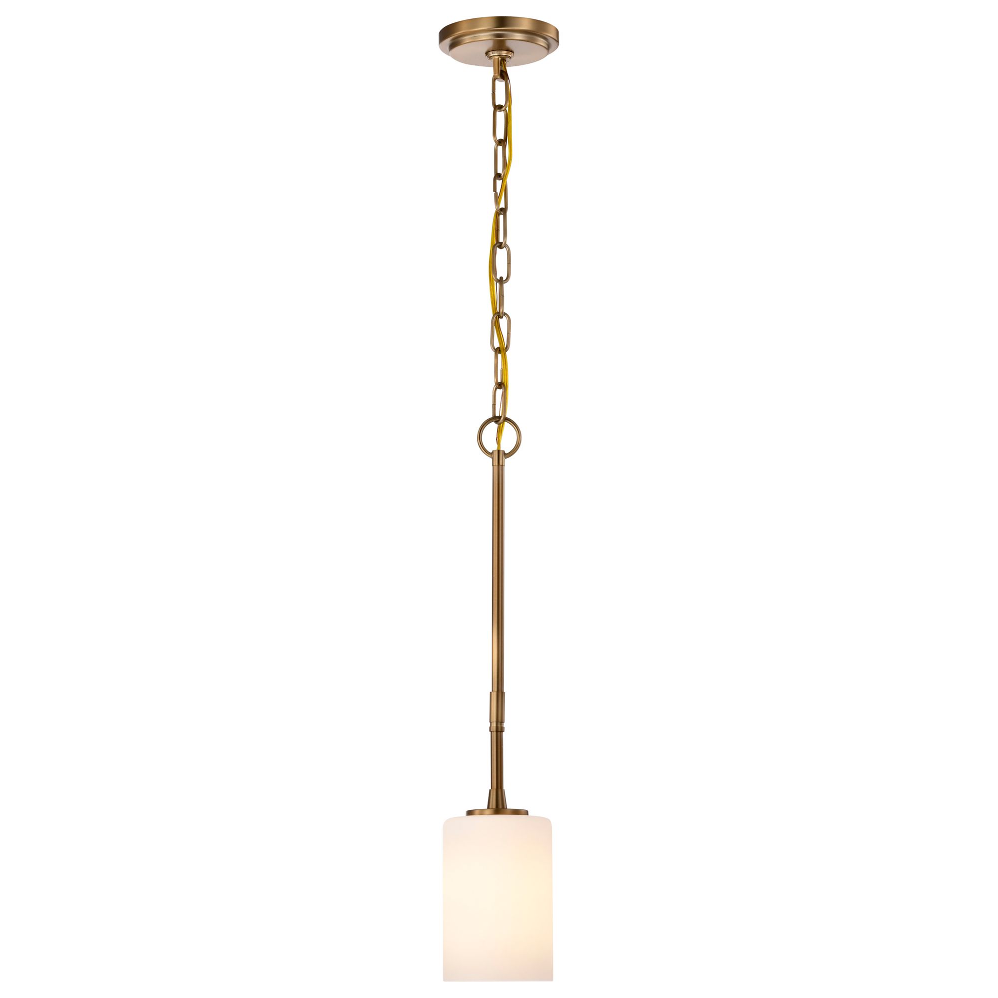Image 6 Nuvo Liam 4" Wide Burnished Brass 1 Light Mini Pendant more views