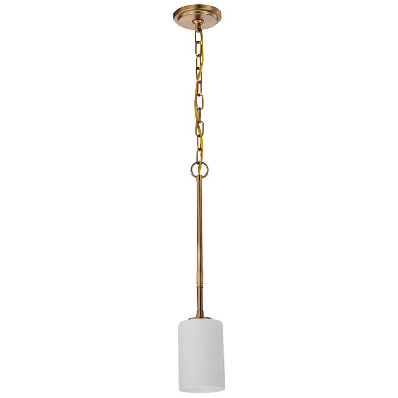 Image 1 Nuvo Liam 4" Wide Burnished Brass 1 Light Mini Pendant