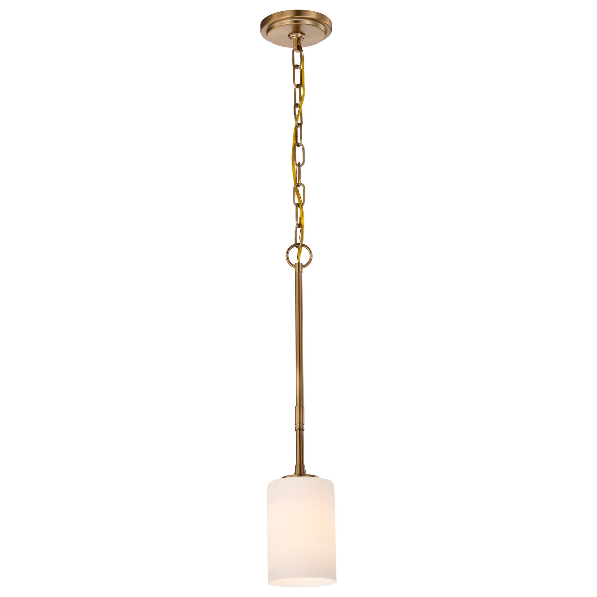 Image 2 Nuvo Liam 4" Wide Burnished Brass 1 Light Mini Pendant more views