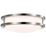 Nuvo Lighting 10" Wide Brushed Nickel and White LED Ceiling Light