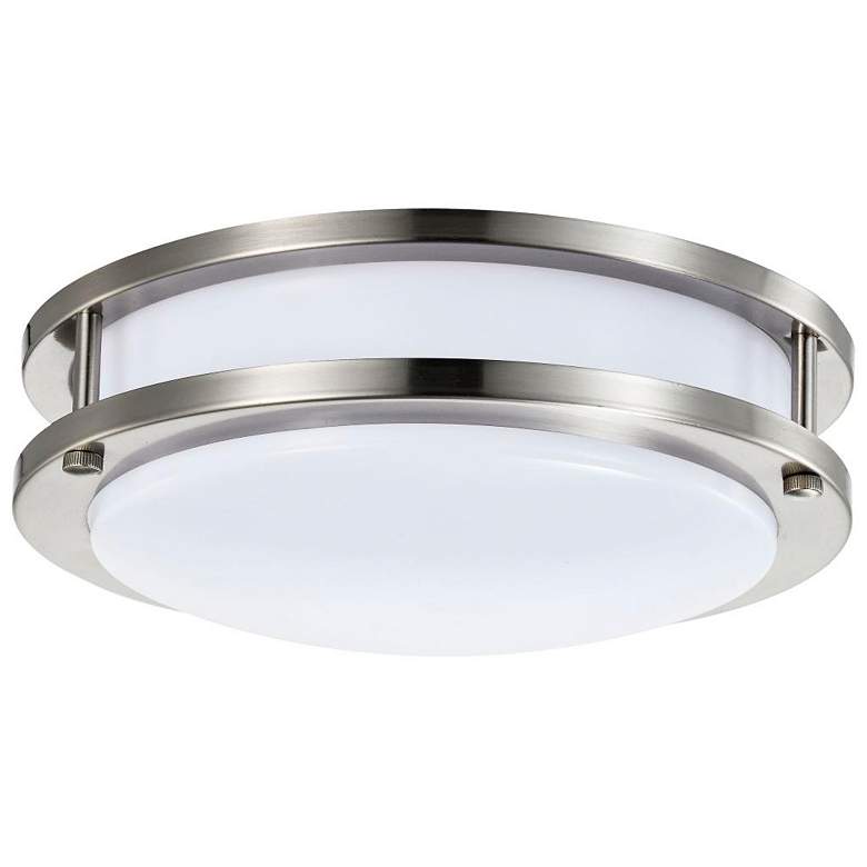 Image 3 Nuvo Lighting 10" Wide Brushed Nickel and White LED Ceiling Light more views