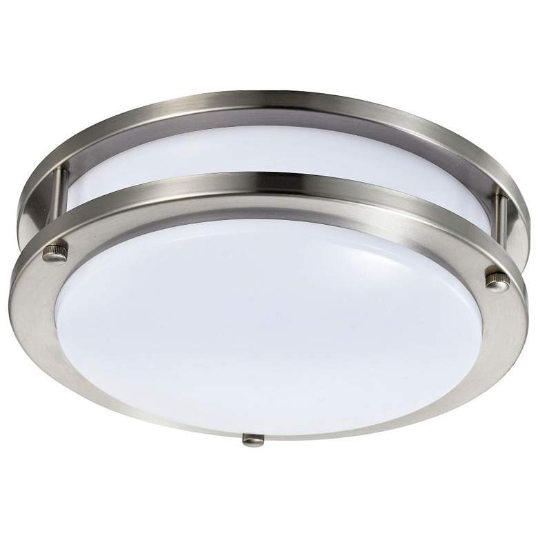 Image 4 Nuvo Lighting 10" Wide Brushed Nickel and White LED Ceiling Light more views