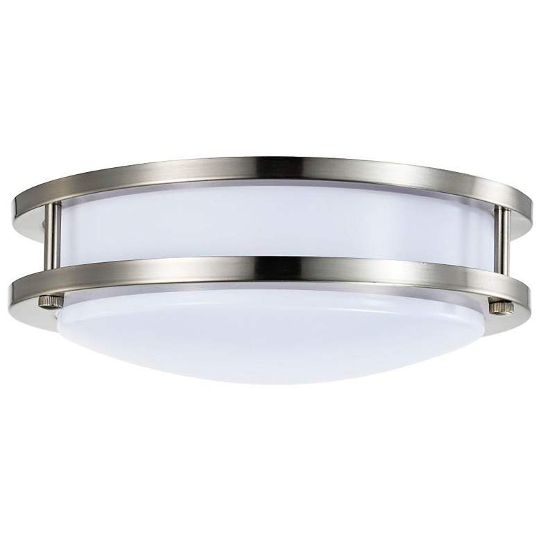 Image 5 Nuvo Lighting 10" Wide Brushed Nickel and White LED Ceiling Light more views