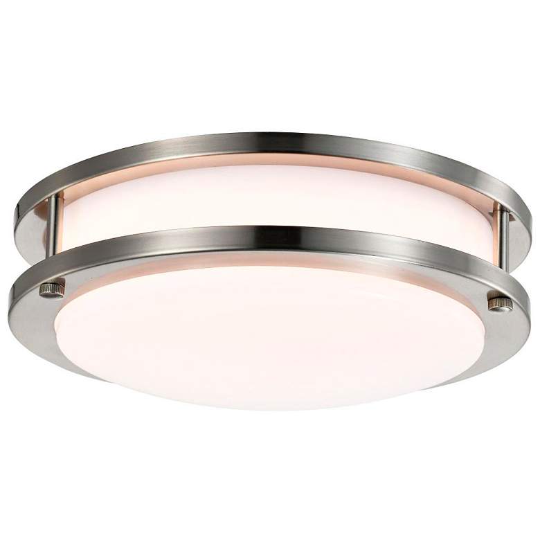 Image 6 Nuvo Lighting 10" Wide Brushed Nickel and White LED Ceiling Light more views