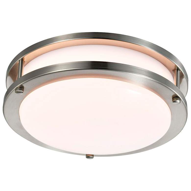 Image 7 Nuvo Lighting 10" Wide Brushed Nickel and White LED Ceiling Light more views