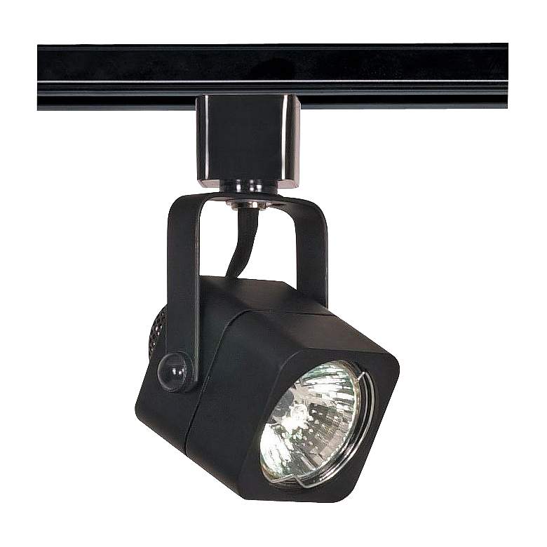 Track Header Light Black MR16 Square Track Head Light Fixture - #7G178 | Lamps Plus