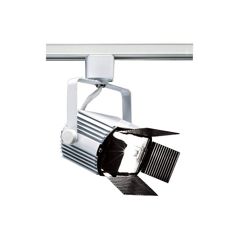 Image 1 Nuvo Lighting 120V White Power Flood w/ Barn Door Track Head