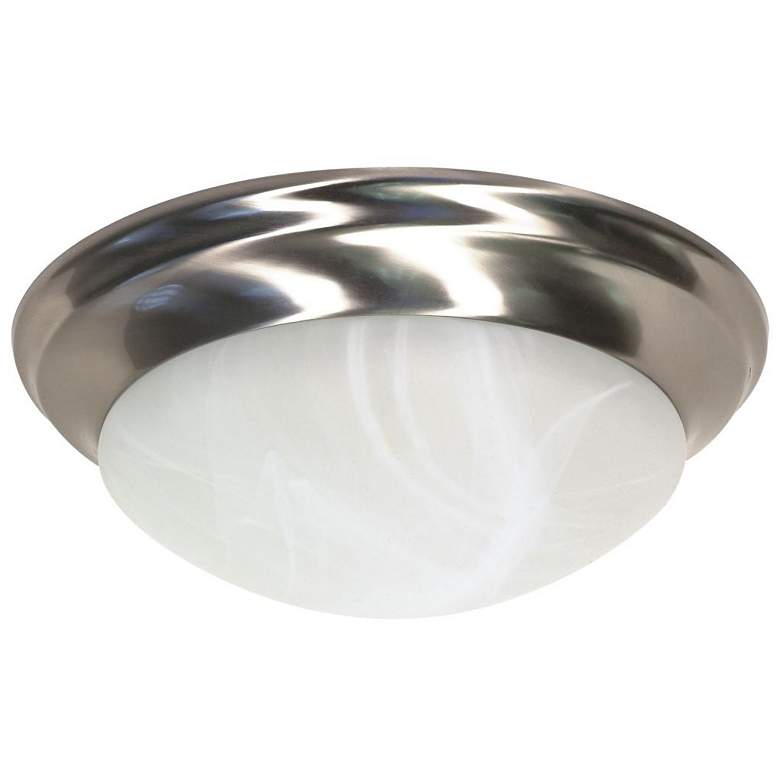 Image 1 Nuvo Lighting 13 1/2" Wide Alabaster Glass Flush Mount Ceiling Light