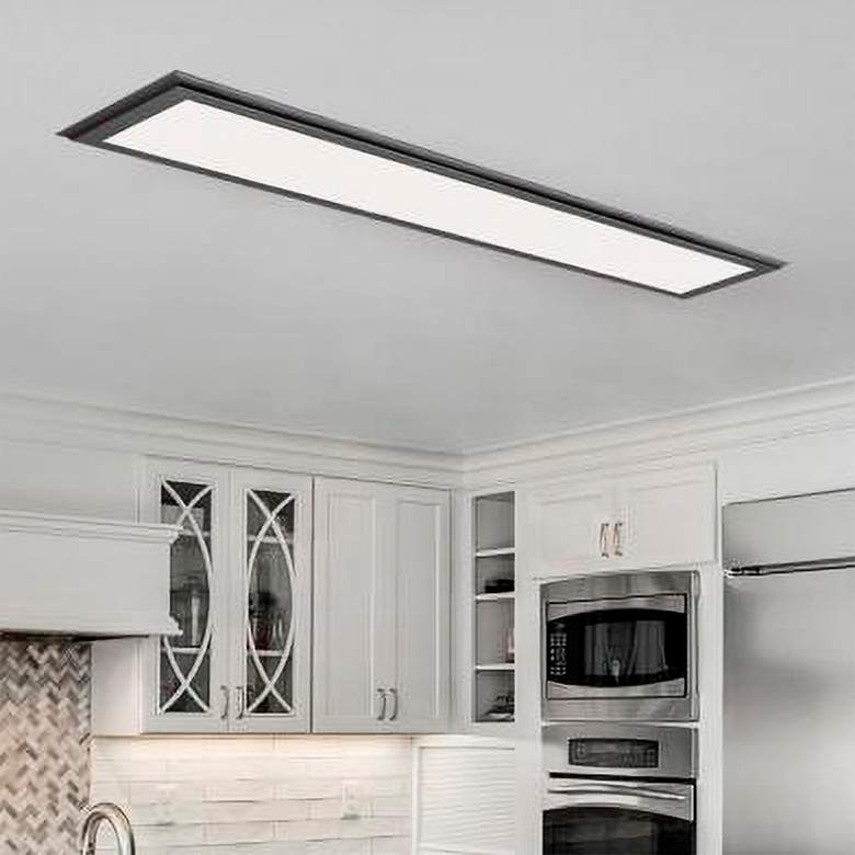 Image 2 Nuvo Lighting Blink 25" Wide Gun Metal Finish LED Ceiling Light Panel
