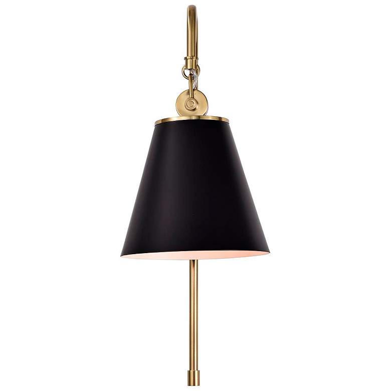 Image 7 Nuvo Lighting Dover 19" High Vintage Brass Matte Black Wall Sconce more views